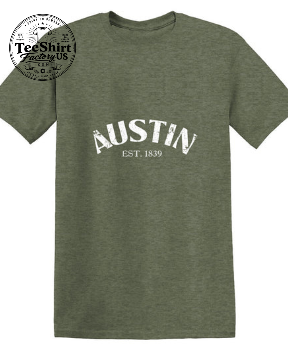Thiết kế chưa có tên (13) Austin Est. 1839 T-Shirt