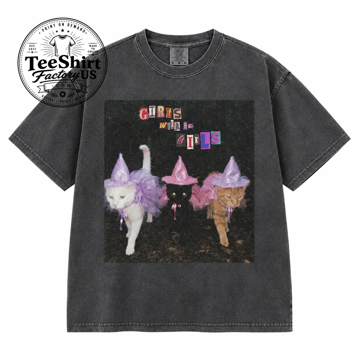 Halloween Witch Cats Comfort Colors Shirt, Orange Cat Mom T-shirt, Funny Mothers Day Gifts, White and Black Cat Mama Tee, Pet Tshirt, Trendy