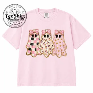 Comfort Colors® Halloween Ghost Shirt, Cute Pink Ghost Tee, Spooky Season Shirt, Tis The Season Sweatshirt, Cozy Fall Halloween Graphic Tee 1 Thiet ke chua co ten 7 1