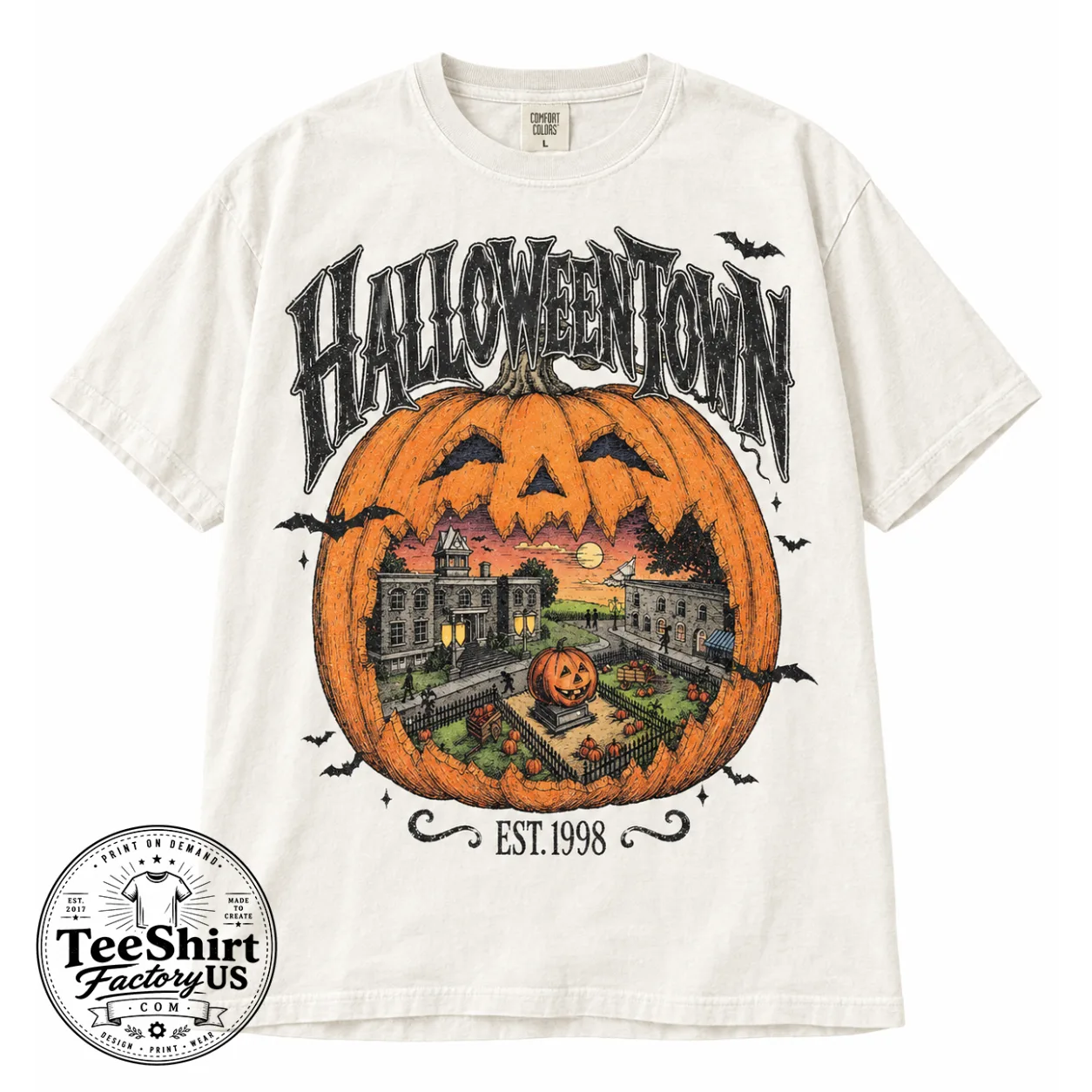 Comfort Colors® Halloweentown Est 1998 Shirt, Halloweentown University, Retro Halloweentown Shirt, Cute Fall Shirt, Halloween Graphic Tee