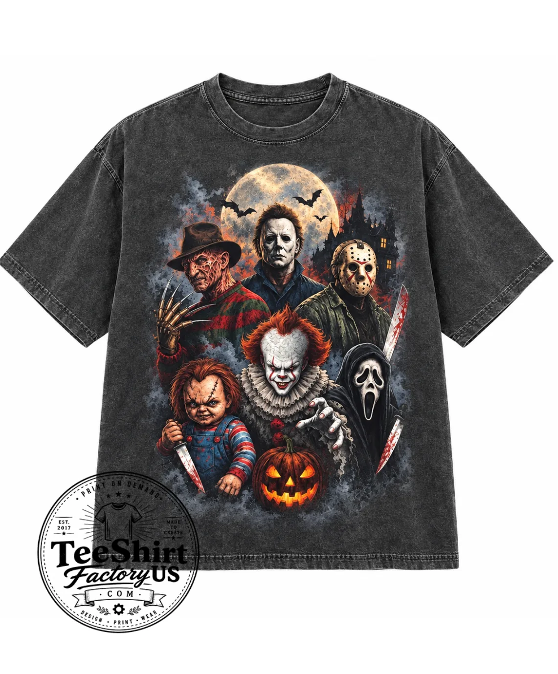 Vintage Horror Movie Shirt, Halloween Slasher Graphic Tee, Spooky Comfort Colors T-Shirt, Horror Fan Gift