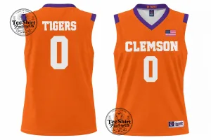 Clemson Basketball Jersey – Tigers Classic Orange & Purple Basketball Fan Jersey 1 Thiet ke chua co ten 5 2