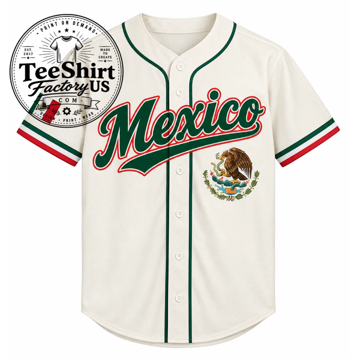 Mexico Baseball Jersey, Vintage Mexico Baseball Shirt, Green White Red Mexico Jersey, Baseball Fan Tee