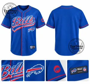 Buffalo Bills Baseball Jersey Vintage Blue Classic Sport Shirt 1 Thiet ke chua co ten 24