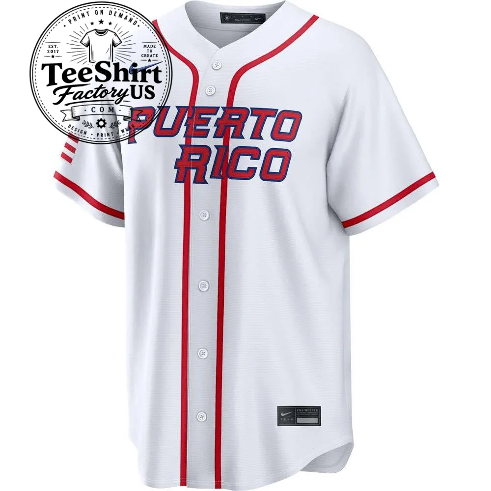 Puerto Rico Baseball Jersey – Classic Home Edition