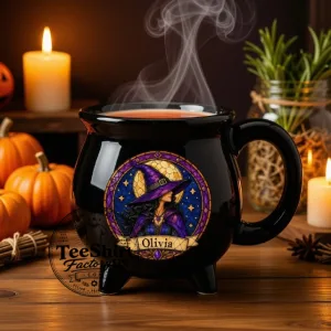 Witch Stained Glass Olivia Custom Name Cauldron Coffee Mug 1 Thiet ke chua co ten 29