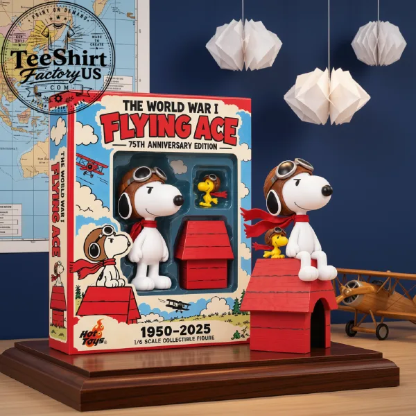 NEW Snoopy Peanuts 75th Anniversary The World War I Flying Ace Pop Figure