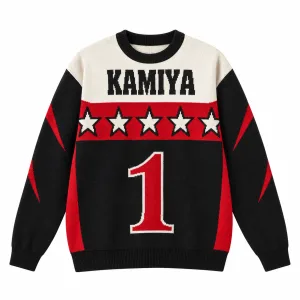 Jin BTS Kamiya Sweater – Red & Black Star Pattern Knit Pullover, K-Pop Fan Gift 2 d31fbf63 28f2 4dfd 9b1a 36eb9f432372